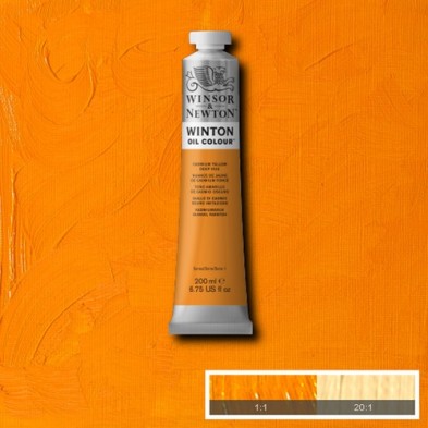 Material Bellas Artes - Pintura - Óleo Winsor & Newton Winton color Tono Amarillo de Cadmio Oscuro (200 ml) | totenart.com