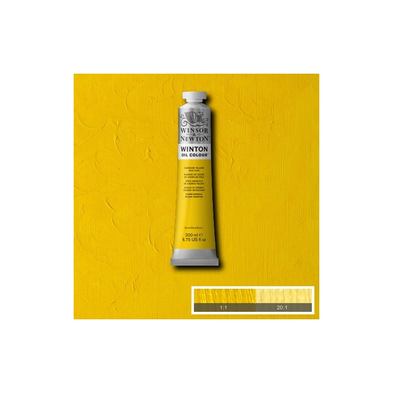 Material Bellas Artes - Pintura - Óleo Winsor & Newton Winton color tono amarillo cadmio pálido (200 ml) | totenart.com