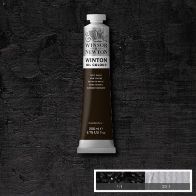 Material Bellas Artes - Pintura - Óleo Winsor & Newton Winton color negro de marfil (200 ml) | totenart.com