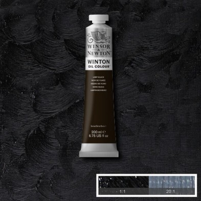 Material Bellas Artes - Pintura - Óleo Winsor & Newton Winton color Negro de Humo (200 ml) | totenart.com
