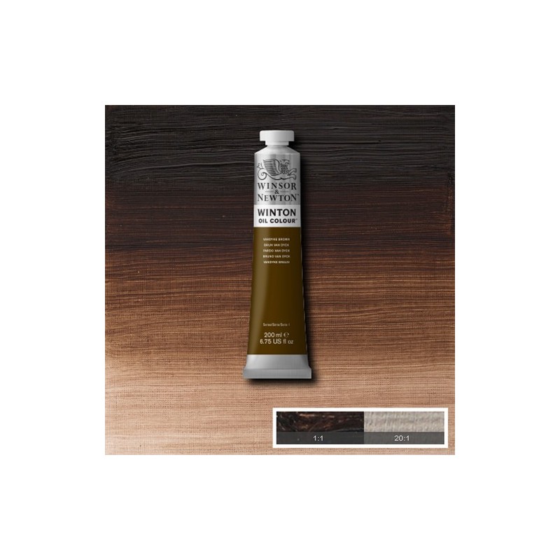 Material Bellas Artes - Pintura - Óleo Winsor & Newton Winton color Pardo Van Dyck (200 ml) | totenart.com