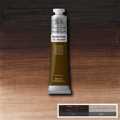 Material Bellas Artes - Pintura - Óleo Winsor & Newton Winton color Pardo Van Dyck (200 ml) | totenart.com