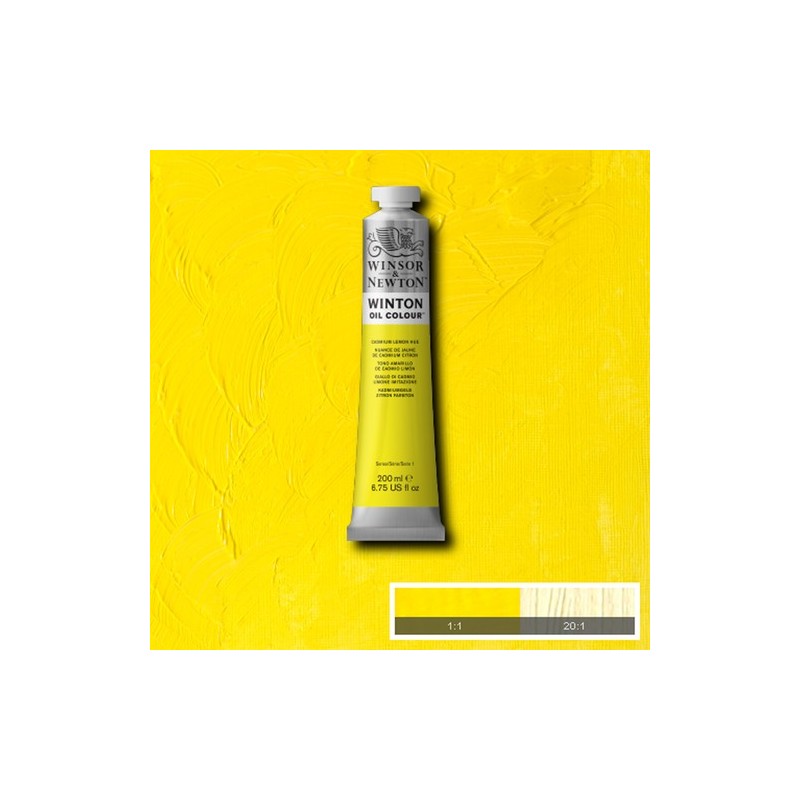 Material Bellas Artes - Pintura - Óleo Winsor & Newton Winton color Amarillo de Cadmio Limón (200 ml) | totenart.com