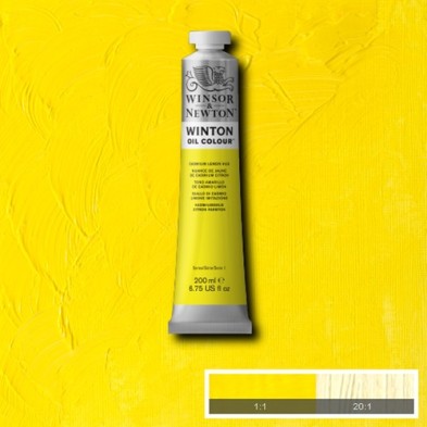 Material Bellas Artes - Pintura - Óleo Winsor & Newton Winton color Amarillo de Cadmio Limón (200 ml) | totenart.com