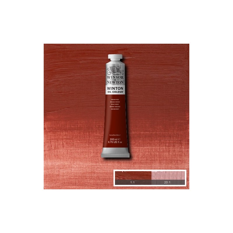 Material Bellas Artes - Pintura - Óleo Winsor & Newton Winton color Rojo Indio (200 ml) | totenart.com