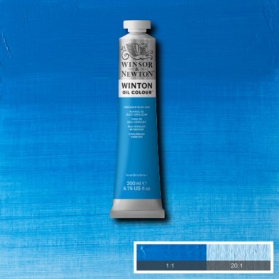 Material Bellas Artes - Pintura - Óleo Winsor & Newton Winton color Tono Azul Cerúleo (200 ml) | totenart.com