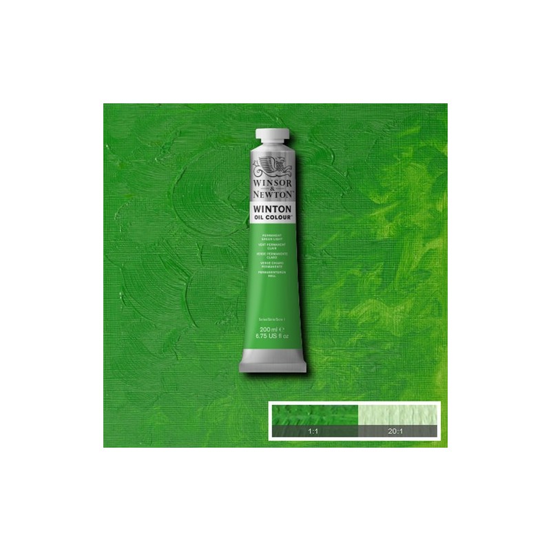 Material Bellas Artes - Pintura - Óleo Winsor & Newton Winton color Verde Claro Permanente (200 ml) | totenart.com