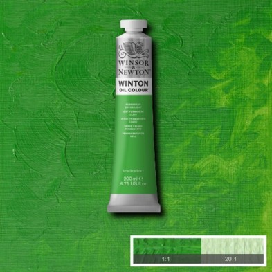 Material Bellas Artes - Pintura - Óleo Winsor & Newton Winton color Verde Claro Permanente (200 ml) | totenart.com