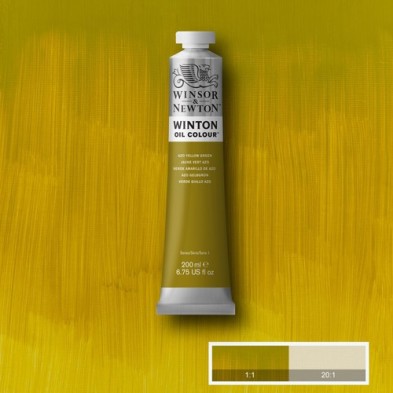 Material Bellas Artes - Pintura - Óleo Winsor & Newton Winton color Verde Amarillento Azo (Amarillo Azoversoso) (200 ml) | toten
