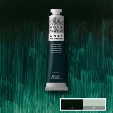 Material Bellas Artes - Pintura - Óleo Winsor & Newton Winton color Verde Oscuro Ftalo (200 ml) | totenart.com