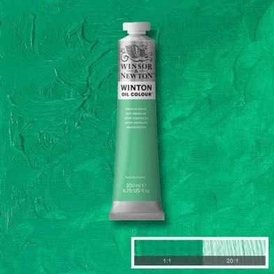 Material Bellas Artes - Pintura - Óleo Winsor & Newton Winton color Verde Esmeralda Ftalo (200 ml) | totenart.com