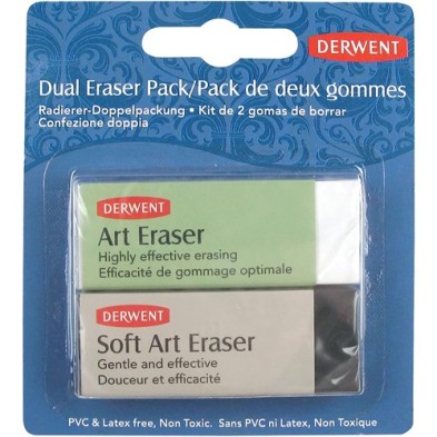 Material Bellas Artes - Pintura - Kit de 2 gomas de borrar, Derwent | totenart.com