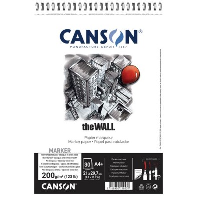 Material Bellas Artes – pintura-y-dibujo - Canson The Wall (Block), Extraliso, 30h., 200 gr., A4+ | totenart.com