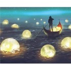 Material Bellas Artes - Pintura - Pintar por números kit cuadro \"Luces en el lago\", 40x50cm, Figured\'Art | totenart.com