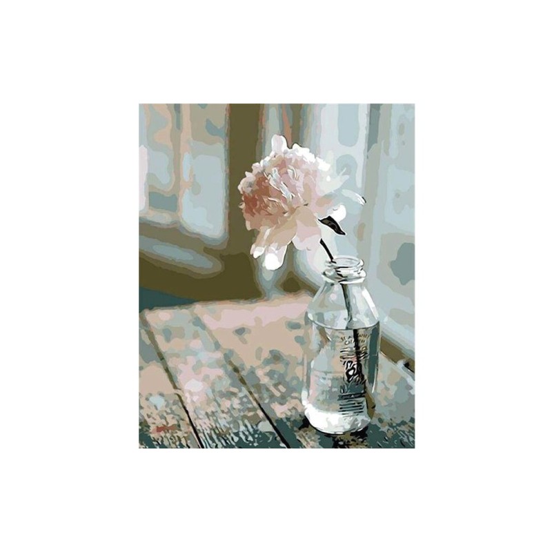 Material Bellas Artes - Pintura - Pintar por números kit cuadro \"Flor blanca\", 40x50cm, Figured\'Art | totenart.com