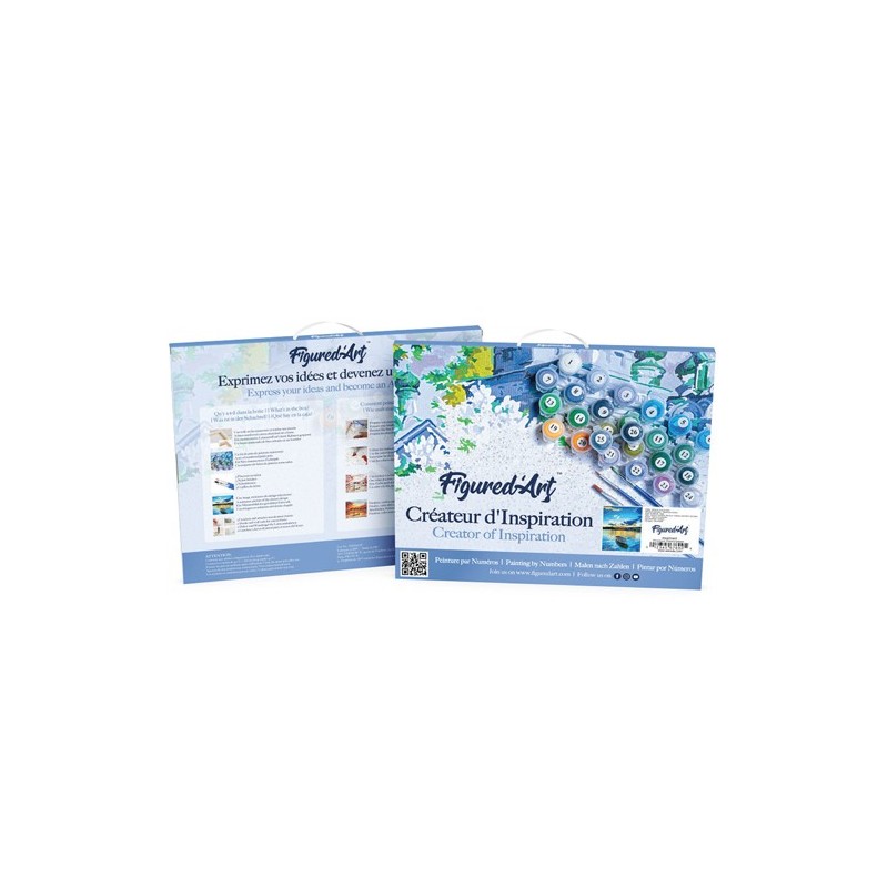 Material Bellas Artes - Pintura - Pintar por números kit cuadro \"Flor blanca\", 40x50cm, Figured\'Art | totenart.com