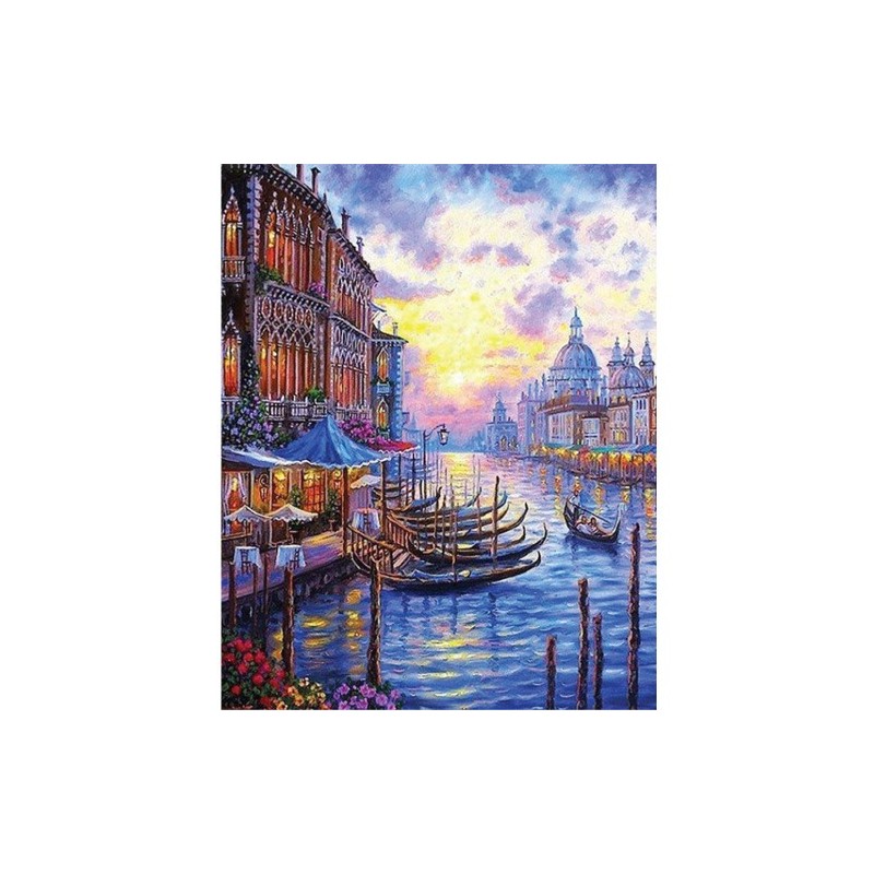Material Bellas Artes - Pintura - Pintar por números kit cuadro \"El Gran Canal de Venecia\", 40x50cm, Figured\'Art | totenart.c