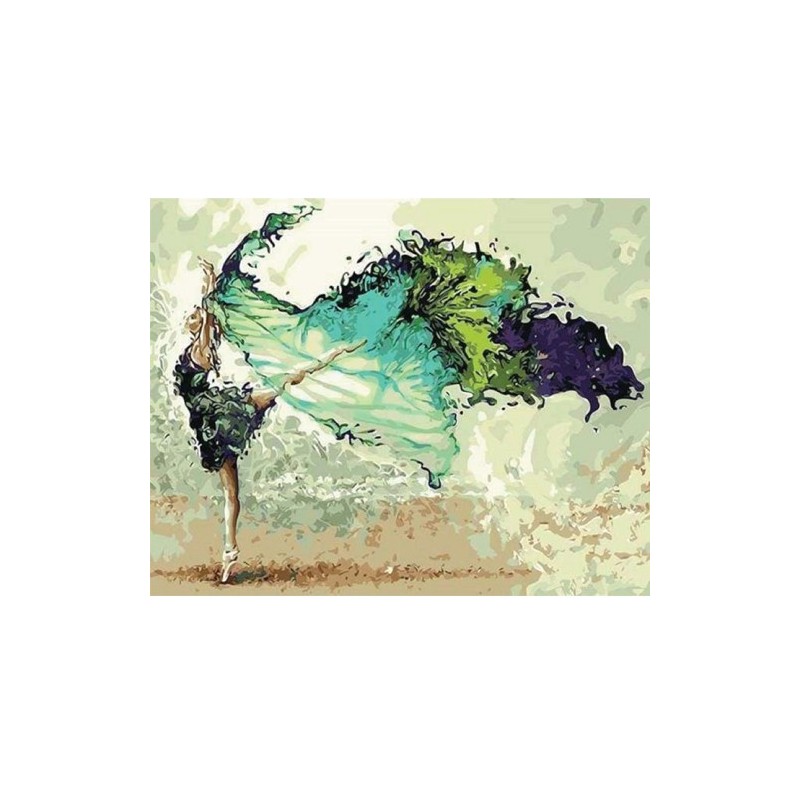 Material Bellas Artes - Pintura - Pintar por números kit cuadro \"Bailarina Moderna\", 40x50cm, Figured\'Art | totenart.com