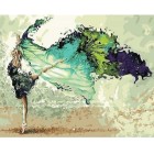 Material Bellas Artes - Pintura - Pintar por números kit cuadro \"Bailarina Moderna\", 40x50cm, Figured\'Art | totenart.com