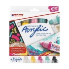 Material Bellas Artes - Pintura - Pack 5 Rotuladores Acrílicos Edding, doble punta 3D | totenart.com