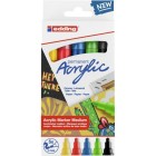 Material Bellas Artes - Pintura - Pack 5 Rotuladores Acrílicos Edding, trazo medio básicos | totenart.com