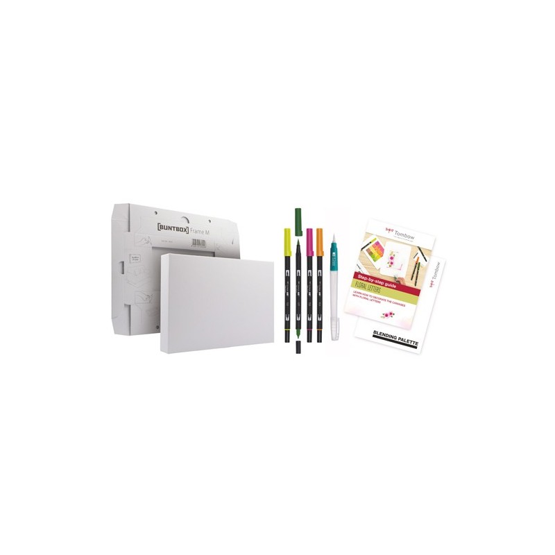 Material Bellas Artes - Pintura - Set de lienzos para acuarela Tombow, Letras florales | totenart.com