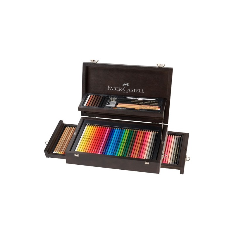 Material Bellas Artes – pintura-y-dibujo - Estuche de madera “Art & Graphic Collection” 125 piezas Faber Castell  | totenart.com