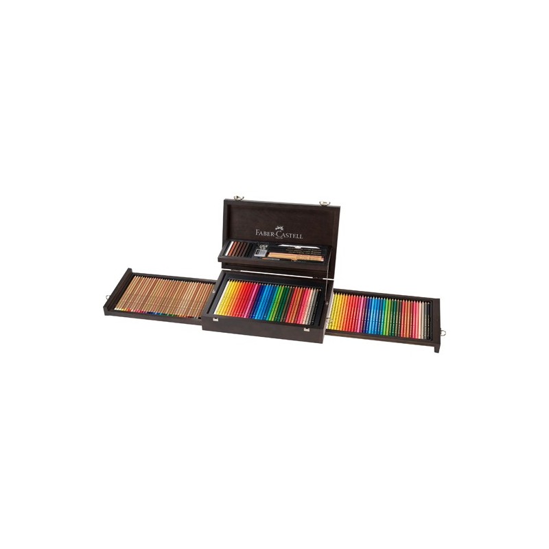 Material Bellas Artes – pintura-y-dibujo - Estuche de madera “Art & Graphic Collection” 125 piezas Faber Castell  | totenart.com