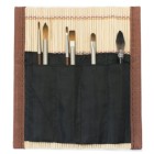 Material Bellas Artes - Pintura - Set 6 pinceles de viaje en estuche de bambú, 16 cm, Raphaël | totenart.com