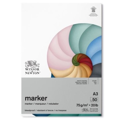 Material Bellas Artes – pintura-y-dibujo - Bloc Winsor&Newton Bleedproof (alta calidad) rotulador A3, 75 gr., 50 h.  | totenart.