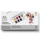 Material Bellas Artes - Pintura - Caja acuarelas de bolsillo Winsor and Newton Cotman, 8 1/2 godets (capacidad 12) y pincel, Ret