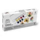 Material Bellas Artes - Pintura - Caja acuarelas de bolsillo Winsor and Newton Cotman, 8 1/2 godets (capacidad 12) y pincel, Flo