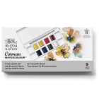 Material Bellas Artes - Pintura - Caja acuarelas de bolsillo Winsor and Newton Cotman, 8 1/2 godets (capacidad 12) y pincel, Flo