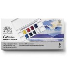 Material Bellas Artes - Pintura - Caja acuarelas de bolsillo Winsor and Newton Cotman, 8 1/2 godets (capacidad 12) y pincel, Cie