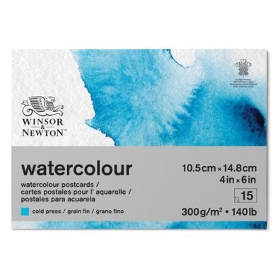 Material Bellas Artes – pintura-y-dibujo - Postales engomadas, 15 h, 300 g, 10x15 cm, Winsor&Newton | totenart.com