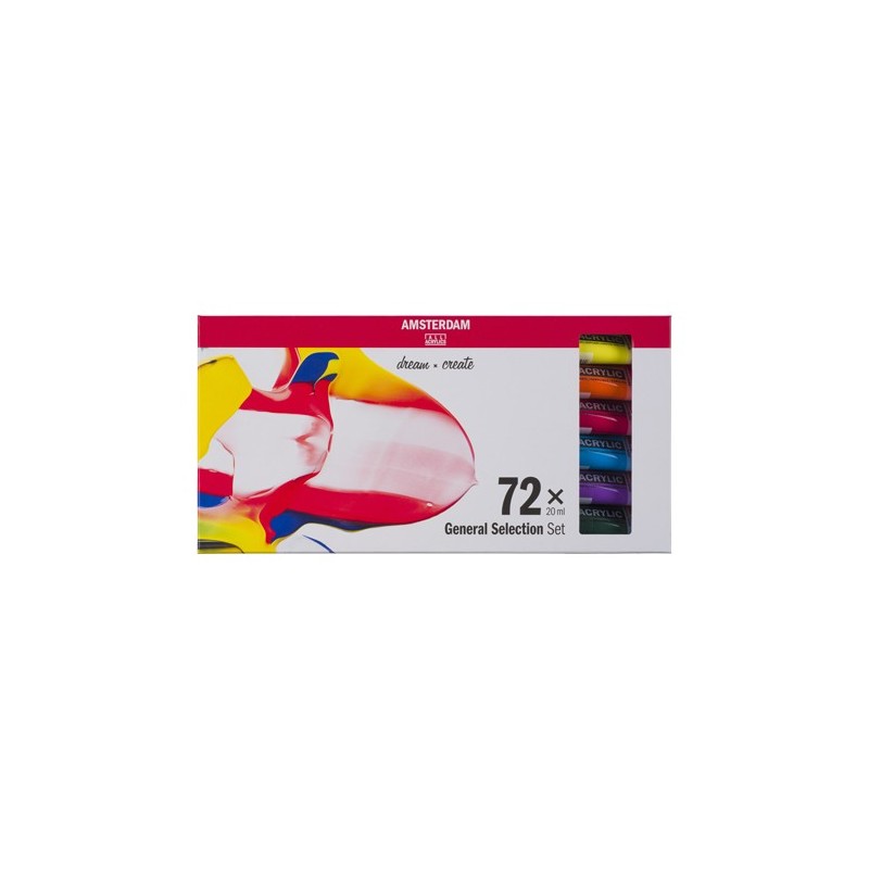 Material Bellas Artes - Pintura - Set Selección General acrílicos Amsterdam, Standard Series (72 colores x 20 ml) | totenart.com