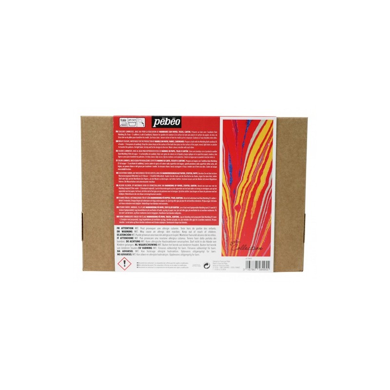 Material Bellas Artes - Pintura - Cofre Colección Marbling 10x45 ml. Pebeo | totenart.com