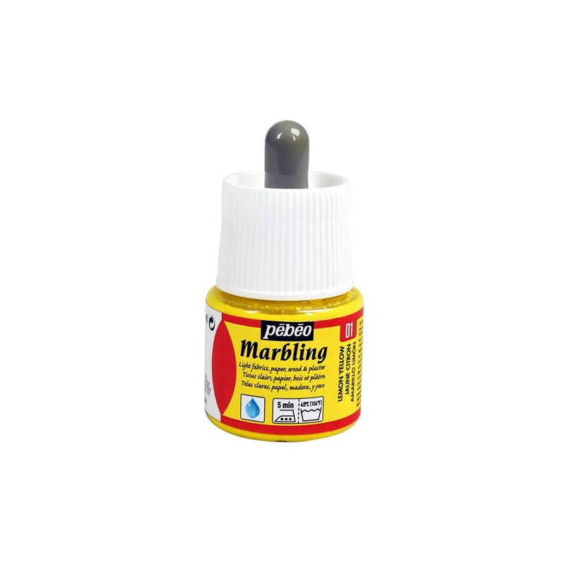 Material Bellas Artes - Pintura - Pintura para marmoleado - Marbling PEBEO Amarillo Limón 45 ml. | totenart.com