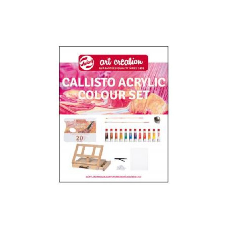 Material Bellas Artes - Pintura - Set Callisto Acrílico Art Creation 12 colores (12 ml) + Caja Caballete | totenart.com