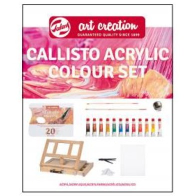 Material Bellas Artes - Pintura - Set Callisto Acrílico Art Creation 12 colores (12 ml) + Caja Caballete | totenart.com