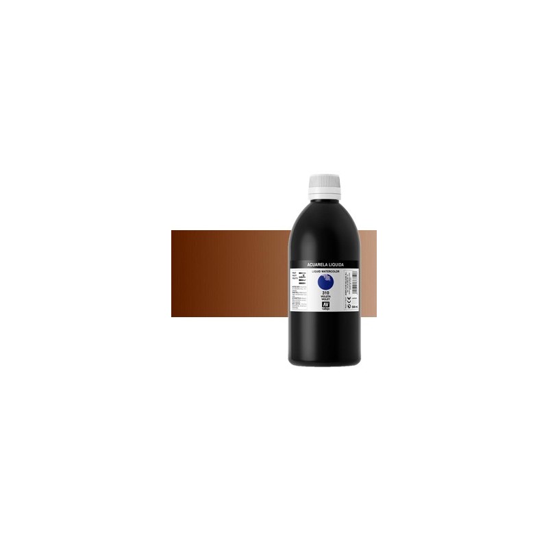 Acuarela Liquida Vallejo n. 640 Marrón Chocolate, 500 ml.