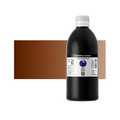 Acuarela Liquida Vallejo n. 640 Marrón Chocolate, 500 ml.