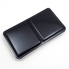 Material Bellas Artes - Pintura - Caja acuarela de metal para 12 godets (24 medios godets), VACÍA, sin riel, Negro, White Nights