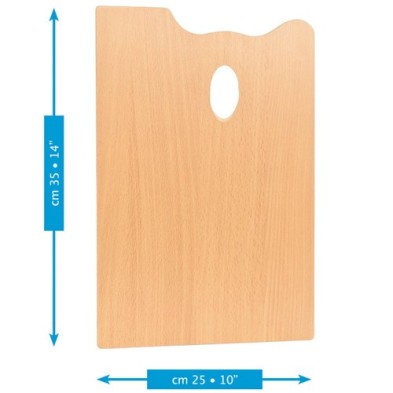 Material Bellas Artes - Pintura - Paleta rectangular de madera Mabef, 25x35 cm. | totenart.com