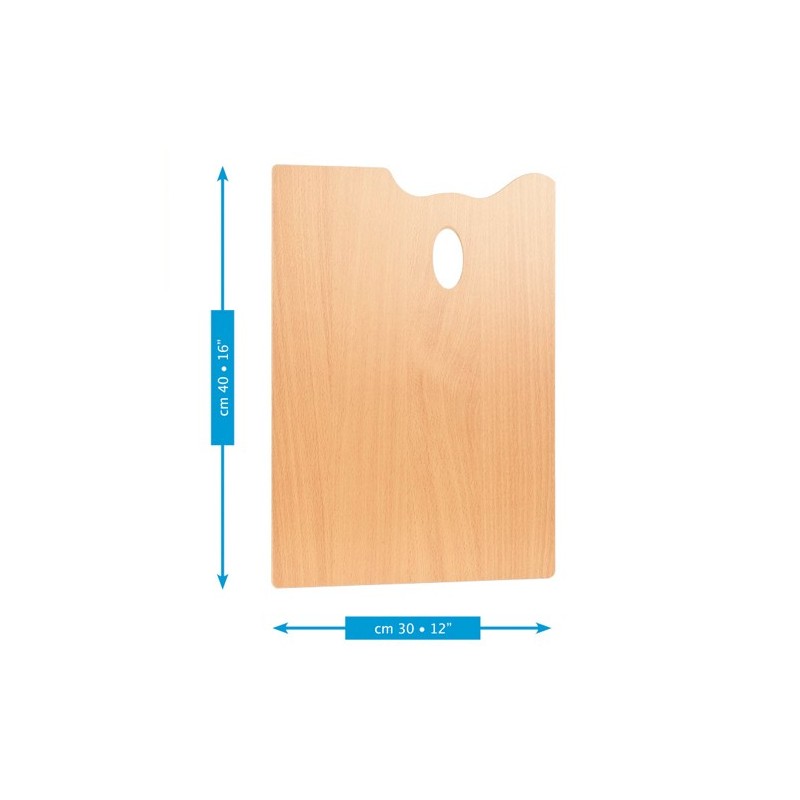 Material Bellas Artes - Pintura - Paleta rectangular de madera Mabef, 30x40 cm. | totenart.com