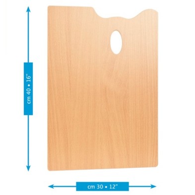 Material Bellas Artes - Pintura - Paleta rectangular de madera Mabef, 30x40 cm. | totenart.com