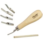 Material Bellas Artes - Pintura - Lino cutter set con 5 gubias Milan | totenart.com