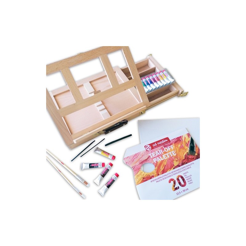 Material Bellas Artes - Pintura - Set Callisto Óleo Art Creation 12 colores (12 ml) + Caja Caballete | totenart.com