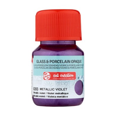Material Bellas Artes - Pintura - Tinta Opaca Vidrio y Porcelana Violeta Metálico 8203, 30 ml. ArtCreation | totenart.com