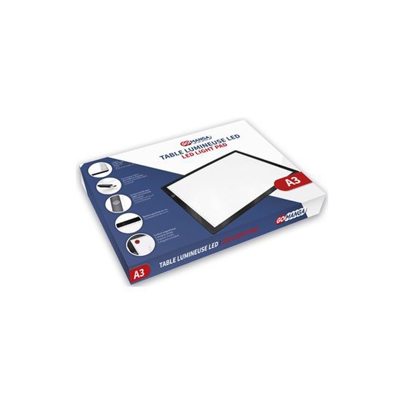 Material Bellas Artes – pintura-y-dibujo - Mesa de luz Led LIGHT PAD A3, Go Manga | totenart.com